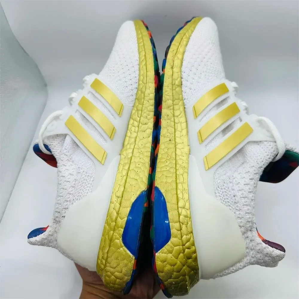 adidas UltraBoost 5.0 DNA Title IX Womens Sneakers White/Gold Size 7.5 | EUC